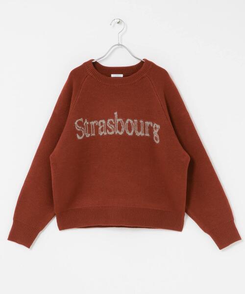 ITEMS URBANRESEARCH（アイテムズ アーバンリサーチ）の「スウェットライクロゴニット（ニット/セーター・レディース・オレンジ/ライトブルー/チャコールグレー/ベージュ・FREE）」の8枚目の写真