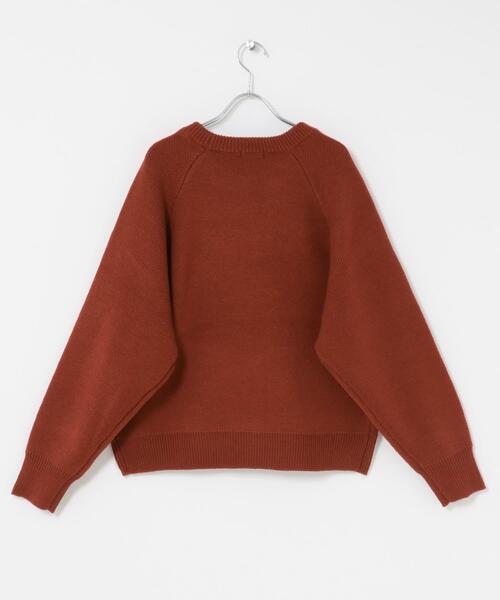 ITEMS URBANRESEARCH（アイテムズ アーバンリサーチ）の「スウェットライクロゴニット（ニット/セーター・レディース・オレンジ/ライトブルー/チャコールグレー/ベージュ・FREE）」の10枚目の写真