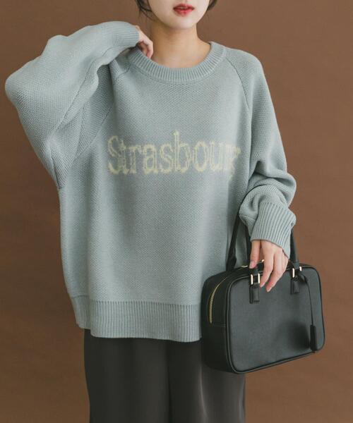 ITEMS URBANRESEARCH（アイテムズ アーバンリサーチ）の「スウェットライクロゴニット（ニット/セーター・レディース・オレンジ/ライトブルー/チャコールグレー/ベージュ・FREE）」の14枚目の写真