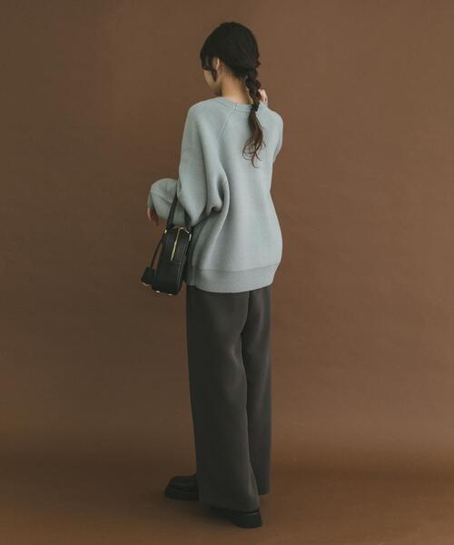 ITEMS URBANRESEARCH（アイテムズ アーバンリサーチ）の「スウェットライクロゴニット（ニット/セーター・レディース・オレンジ/ライトブルー/チャコールグレー/ベージュ・FREE）」の18枚目の写真