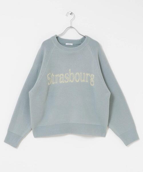 ITEMS URBANRESEARCH（アイテムズ アーバンリサーチ）の「スウェットライクロゴニット（ニット/セーター・レディース・オレンジ/ライトブルー/チャコールグレー/ベージュ・FREE）」の19枚目の写真