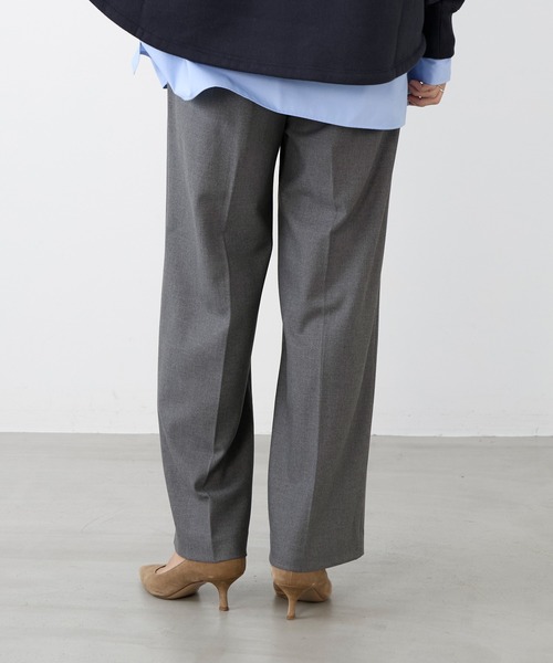 MICA&DEAL（マイカ＆ディール）の「セミワイド裏起毛パンツ〈セットアップ対応〉（その他パンツ・レディース・キャメル/ライトベージュ/ブラック/グレー・36）」の6枚目の写真