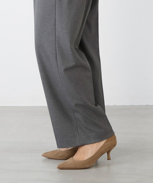 MICA&DEAL（マイカ＆ディール）の「セミワイド裏起毛パンツ〈セットアップ対応〉（その他パンツ・レディース・キャメル/ライトベージュ/ブラック/グレー・36）」の7枚目の写真