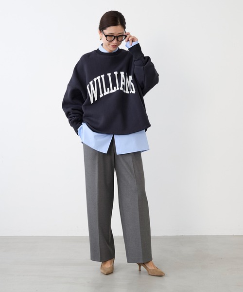 MICA&DEAL（マイカ＆ディール）の「セミワイド裏起毛パンツ〈セットアップ対応〉（その他パンツ・レディース・キャメル/ライトベージュ/ブラック/グレー・36）」の8枚目の写真