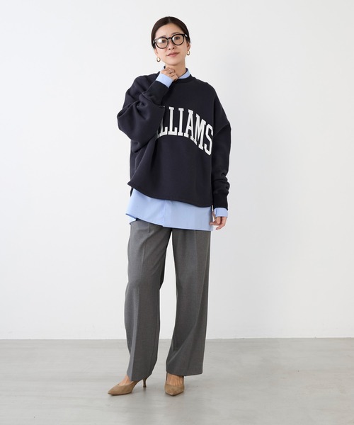 MICA&DEAL（マイカ＆ディール）の「セミワイド裏起毛パンツ〈セットアップ対応〉（その他パンツ・レディース・キャメル/ライトベージュ/ブラック/グレー・36）」の9枚目の写真