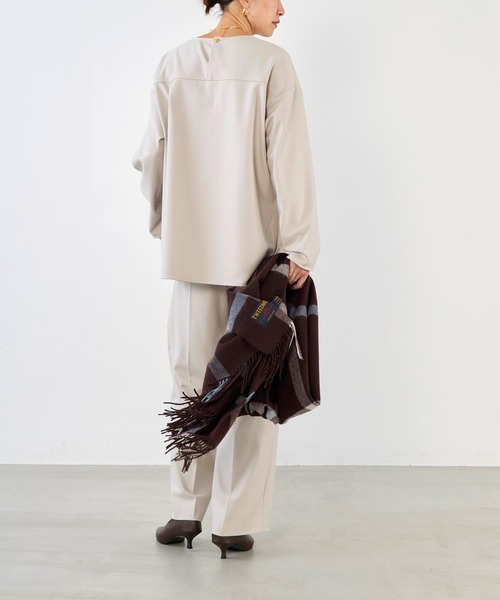 MICA&DEAL（マイカ＆ディール）の「セミワイド裏起毛パンツ〈セットアップ対応〉（その他パンツ・レディース・キャメル/ライトベージュ/ブラック/グレー・36）」の14枚目の写真