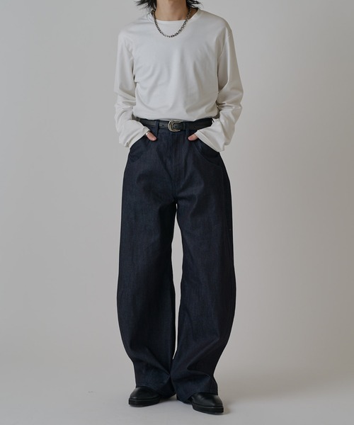 Lui's(ルイス)の「リジットカーブデニムパンツ(デニムパンツ・メンズ・インディゴブルー/ブラック・30/32/34)」の14枚目の写真