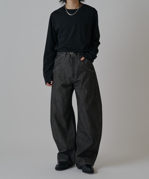 Lui's(ルイス)の「リジットカーブデニムパンツ(デニムパンツ・メンズ・インディゴブルー/ブラック・30/32/34)」の19枚目の写真