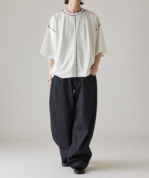Lui's(ルイス)の「リジットカーブデニムパンツ(デニムパンツ・メンズ・インディゴブルー/ブラック・30/32/34)」の20枚目の写真