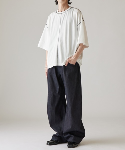 Lui's(ルイス)の「リジットカーブデニムパンツ(デニムパンツ・メンズ・インディゴブルー/ブラック・30/32/34)」の21枚目の写真