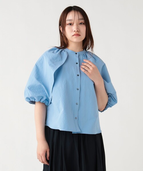 BEAMS HEART(ビームスハート)の「バルーンスリーブ ブラウス(シャツ/ブラウス・レディース・ベージュ/オフホワイト/サックスブルー/ブラック・FREE)」の4枚目の写真