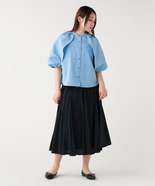 BEAMS HEART(ビームスハート)の「バルーンスリーブ ブラウス(シャツ/ブラウス・レディース・ベージュ/オフホワイト/サックスブルー/ブラック・FREE)」の14枚目の写真