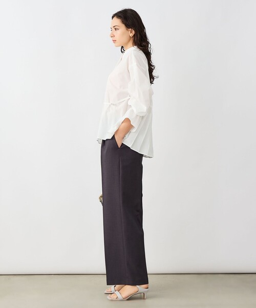 NOLLEY’S Sophi（ノーリーズソフィ）の「ウォッシャブルドレープポプリンバックプリーツシャツ（シャツ/ブラウス・レディース・カーキ/サックスブルー/ホワイト・38）」の14枚目の写真