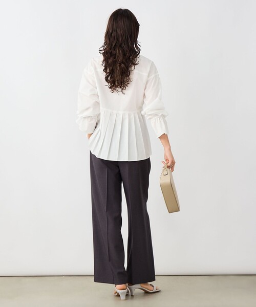 NOLLEY’S Sophi（ノーリーズソフィ）の「ウォッシャブルドレープポプリンバックプリーツシャツ（シャツ/ブラウス・レディース・カーキ/サックスブルー/ホワイト・38）」の15枚目の写真