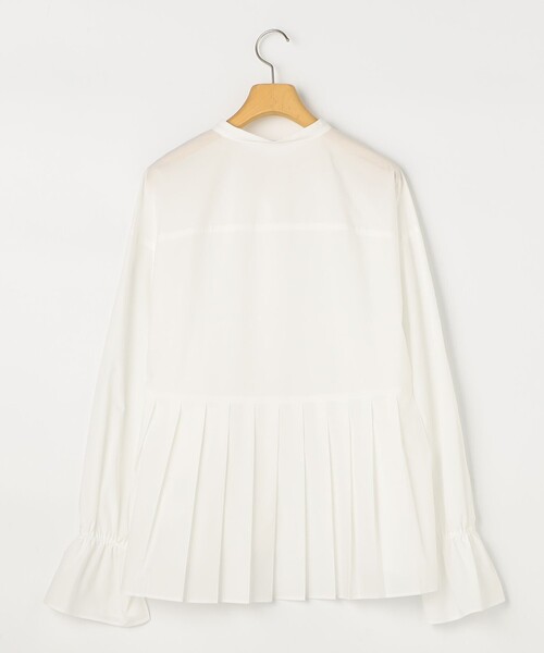 NOLLEY’S Sophi（ノーリーズソフィ）の「ウォッシャブルドレープポプリンバックプリーツシャツ（シャツ/ブラウス・レディース・カーキ/サックスブルー/ホワイト・38）」の7枚目の写真