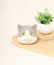 FUNALIVE（ファンアライブ）の「キャットセラミック　フラワーポット　Ｓ（インテリア雑貨）」