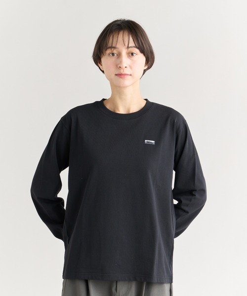 NANGA(ナンガ)の「ECO HYBRID BOX LOGO EMBROIDERY L/S TEE W/エコハイブリッド ボックスロゴ エンブロイダリーティー(Tシャツ/カットソー・レディース・ピンク/ホワイト/カーキ/ブラック・L/M/S)」の6枚目の写真