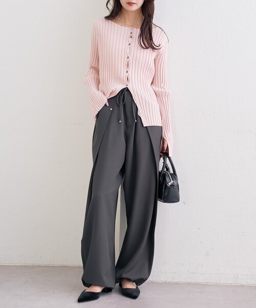 mystic(ミスティック)の「オーバータックイージースラックス(その他パンツ・レディース・アイボリー/ベージュ/チャコールグレー・1/2)」の20枚目の写真