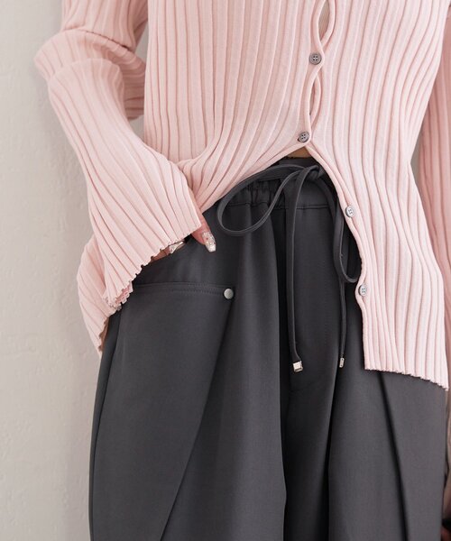 mystic(ミスティック)の「オーバータックイージースラックス(その他パンツ・レディース・アイボリー/ベージュ/チャコールグレー・1/2)」の13枚目の写真