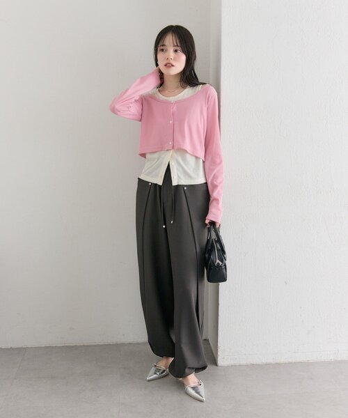 mystic(ミスティック)の「オーバータックイージースラックス(その他パンツ・レディース・アイボリー/ベージュ/チャコールグレー・1/2)」の15枚目の写真