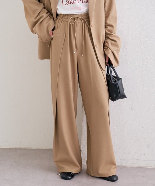 mystic(ミスティック)の「オーバータックイージースラックス(その他パンツ・レディース・アイボリー/ベージュ/チャコールグレー・1/2)」の10枚目の写真