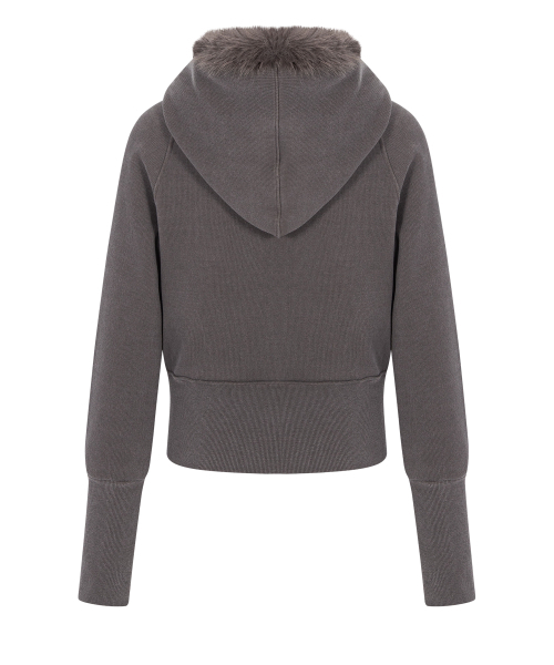 PLEASENOFOLLOW(プリーズノーフォロー)の「Becky Fur Hoodie Jacket (Mocha Brown)(パーカー・レディース・その他・FREE)」の4枚目の写真