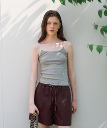 BUT'TON（ボッタン）の「Trimming Sleeveless (Melange)（Tシャツ/カットソー）」