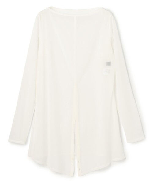 uncrave（アンクレイヴ）の「トリコットシフォン カシュクールトップス（Tシャツ/カットソー・レディース・ピンク系/ブラック系/ネイビー系/ホワイト系・F）」の2枚目の写真