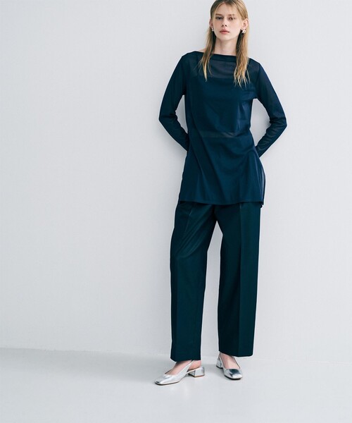 トリコットシフォン ハイネック カットソー トリコットシフォン ハイネック カットソー（uncrave STANDARD