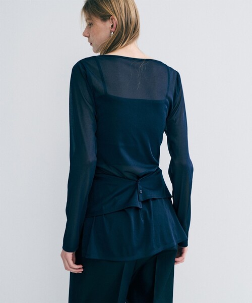 トリコットシフォン ハイネック カットソー トリコットシフォン ハイネック カットソー（uncrave STANDARD