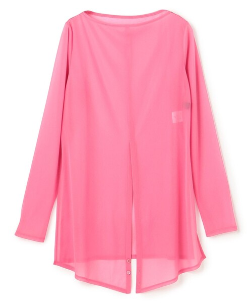 uncrave（アンクレイヴ）の「トリコットシフォン カシュクールトップス（Tシャツ/カットソー・レディース・ピンク系/ブラック系/ネイビー系/ホワイト系・F）」の13枚目の写真