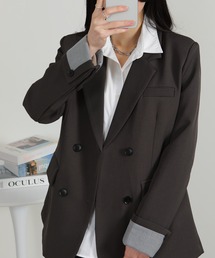 CLEL】Wool Blend Herringbone Tweed Coat / ウールブレンド