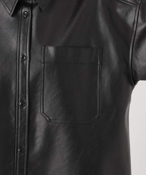 JOURNAL STANDARD（ジャーナルスタンダード）の「ウォッシャブルフェイクレザーシャツ（シャツ/ブラウス・レディース・ブラック/ブラウン系その他・FREE）」の21枚目の写真