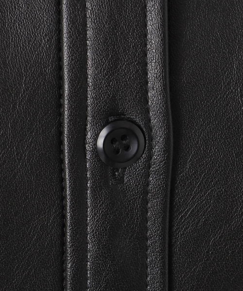 JOURNAL STANDARD（ジャーナルスタンダード）の「ウォッシャブルフェイクレザーシャツ（シャツ/ブラウス・レディース・ブラック/ブラウン系その他・FREE）」の22枚目の写真