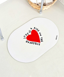 RAVER（レイバー）の「デイニック 4世代 珪藻土バスマット クリームハート（ラグ/マット）」