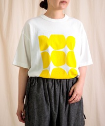 prit（プリット）の「[prit] 空紡度詰天竺 フレームドットプリントTシャツ（Tシャツ/カットソー）」