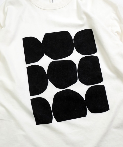 prit（プリット）の「[prit] 空紡度詰天竺 フレームドットプリントTシャツ（Tシャツ/カットソー・レディース・ホワイト系その他4/ホワイト系その他3/ホワイト系その他2/ホワイト系その他・FREE）」の20枚目の写真