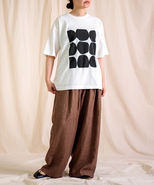 prit（プリット）の「[prit] 空紡度詰天竺 フレームドットプリントTシャツ（Tシャツ/カットソー・レディース・ホワイト系その他4/ホワイト系その他3/ホワイト系その他2/ホワイト系その他・FREE）」の18枚目の写真
