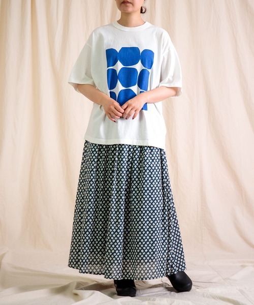 prit（プリット）の「[prit] 空紡度詰天竺 フレームドットプリントTシャツ（Tシャツ/カットソー・レディース・ホワイト系その他4/ホワイト系その他3/ホワイト系その他2/ホワイト系その他・FREE）」の13枚目の写真