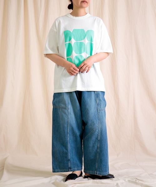 prit（プリット）の「[prit] 空紡度詰天竺 フレームドットプリントTシャツ（Tシャツ/カットソー・レディース・ホワイト系その他4/ホワイト系その他3/ホワイト系その他2/ホワイト系その他・FREE）」の7枚目の写真