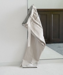 ADAM ET ROPE' | コットンダブルクロス ベルテッド ワイドスラックス(スラックス)