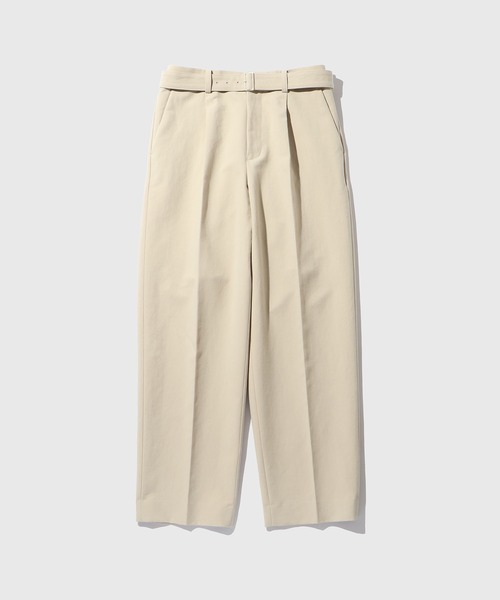 ADAM ET ROPE'（アダムエロペ）の「コットンダブルクロス ベルテッド ワイドスラックス（スラックス・メンズ・ブラック/ベージュ・M/L）」の13枚目の写真