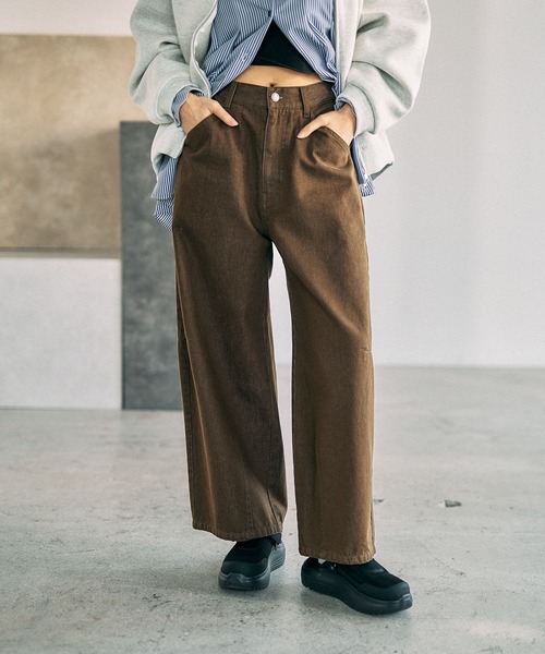 LEPSIM（レプシィム）の「カツラギカラーパンツ　630166（その他パンツ・レディース・ベージュ/キナリ/カーキ・LARGE/MEDIUM）」の3枚目の写真