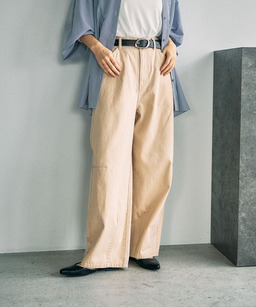 LEPSIM（レプシィム）の「カツラギカラーパンツ　630166（その他パンツ・レディース・ベージュ/キナリ/カーキ・LARGE/MEDIUM）」の2枚目の写真