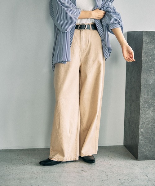LEPSIM(レプシィム)の「カツラギカラーパンツ 630166(その他パンツ・レディース・ベージュ/キナリ/カーキ・LARGE/MEDIUM)」の13枚目の写真