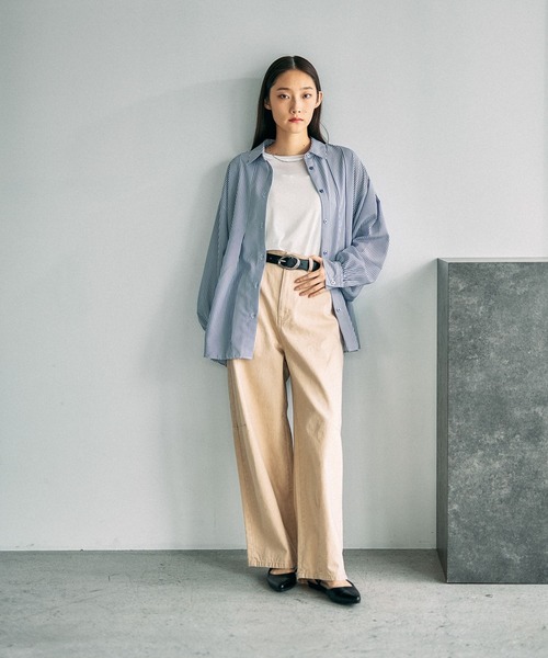 LEPSIM(レプシィム)の「カツラギカラーパンツ 630166(その他パンツ・レディース・ベージュ/キナリ/カーキ・LARGE/MEDIUM)」の16枚目の写真