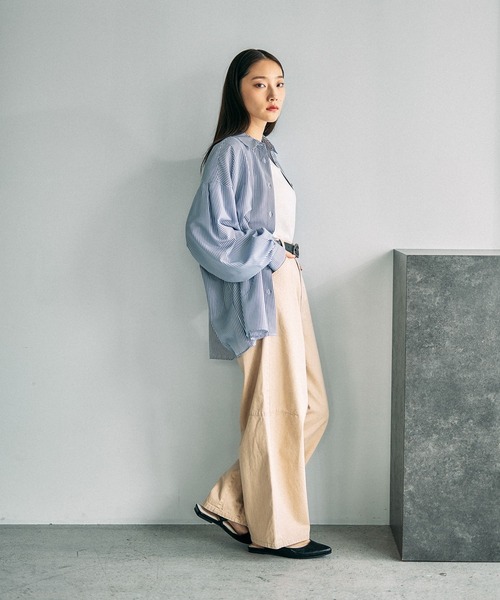 LEPSIM(レプシィム)の「カツラギカラーパンツ 630166(その他パンツ・レディース・ベージュ/キナリ/カーキ・LARGE/MEDIUM)」の18枚目の写真