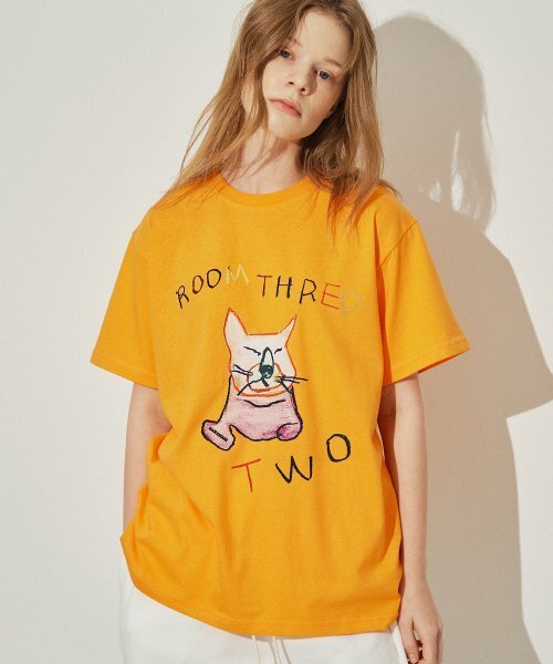 SARANAGI(サラナギ)の「SE09-ROOM THRED TWO TSHIRT ORANGE(Tシャツ/カットソー・レディース・その他・FREE)」の2枚目の写真