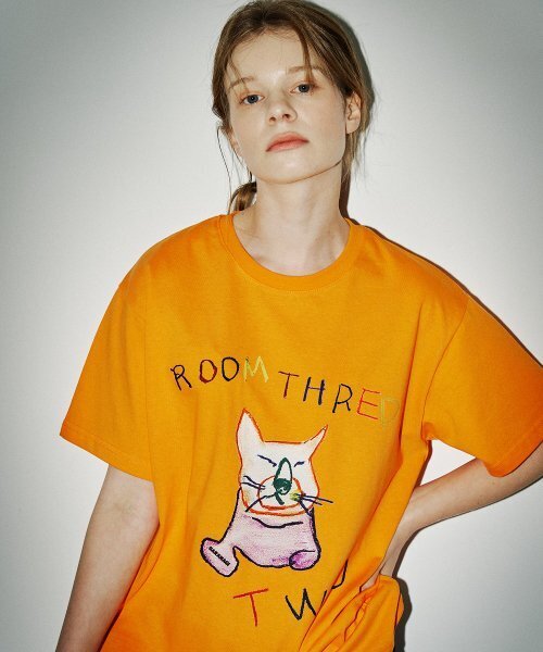 SARANAGI(サラナギ)の「SE09-ROOM THRED TWO TSHIRT ORANGE(Tシャツ/カットソー・レディース・その他・FREE)」の3枚目の写真