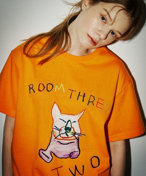 SARANAGI(サラナギ)の「SE09-ROOM THRED TWO TSHIRT ORANGE(Tシャツ/カットソー・レディース・その他・FREE)」の4枚目の写真